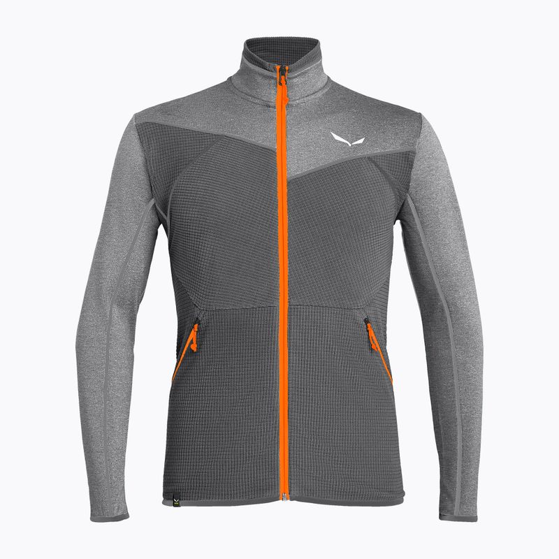 Bluza trekkingowa męska Salewa Puez Hybrid PL FZ onyx melange/fluo orange 4