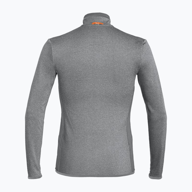 Bluza trekkingowa męska Salewa Puez Hybrid PL FZ onyx melange/fluo orange 5