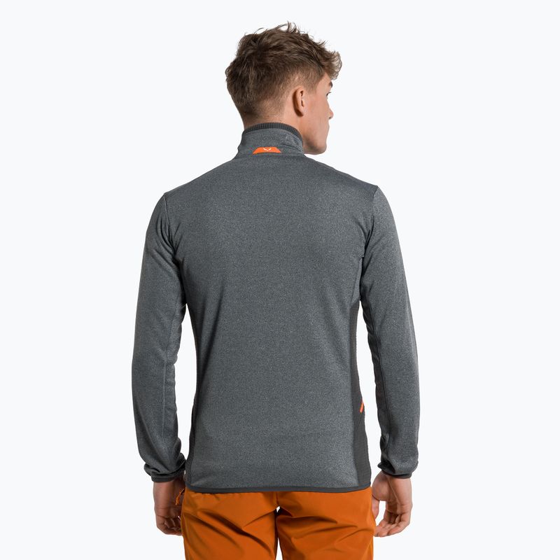 Bluza trekkingowa męska Salewa Puez Hybrid PL FZ onyx melange/fluo orange 3
