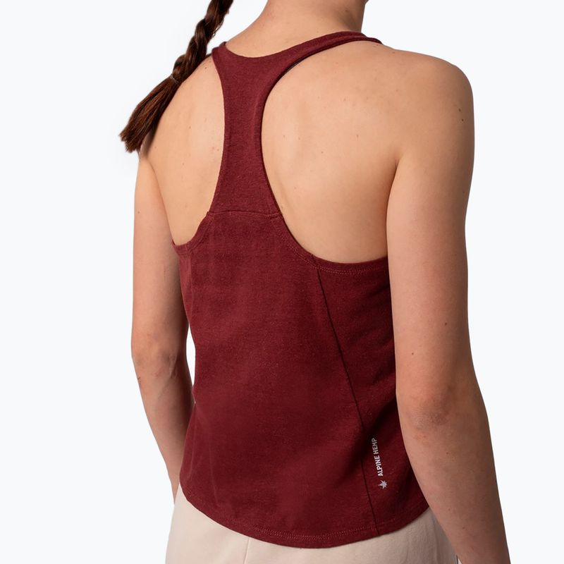Koszulka wspinaczkowa damska Salewa Lavaredo Hemp Crop Tank syrah 4