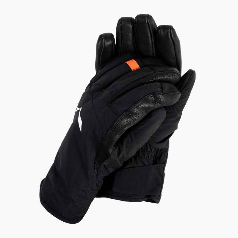 Rękawiczki alpinistyczne męskie Salewa Ortles PTX/TWR black out/black out/fluo orange