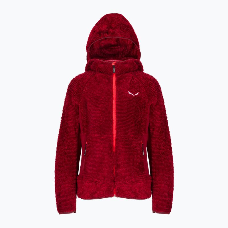 Bluza polarowa dziecięca Salewa Puez Highloft 2 PL Hooded syrah/fluo coral 7