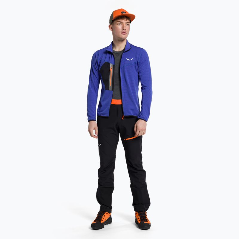 Spodnie softshell męskie Salewa Sella DST Lights black out/fluo orange 2