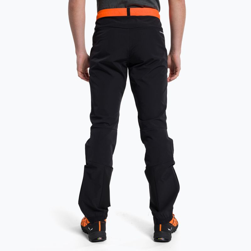 Spodnie softshell męskie Salewa Sella DST Lights black out/fluo orange 3