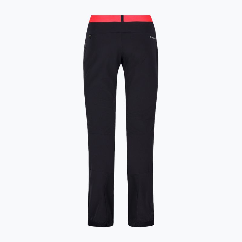 Spodnie softshell damskie Salewa Sella DST Lights black out/fluo coral 2