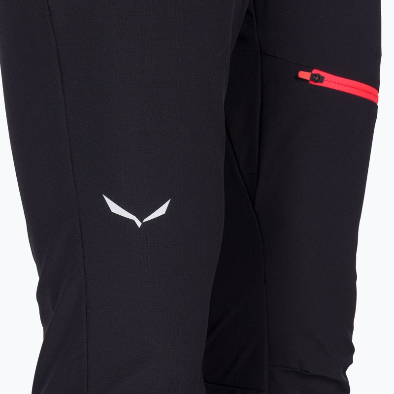 Spodnie softshell damskie Salewa Sella DST Lights black out/fluo coral 4