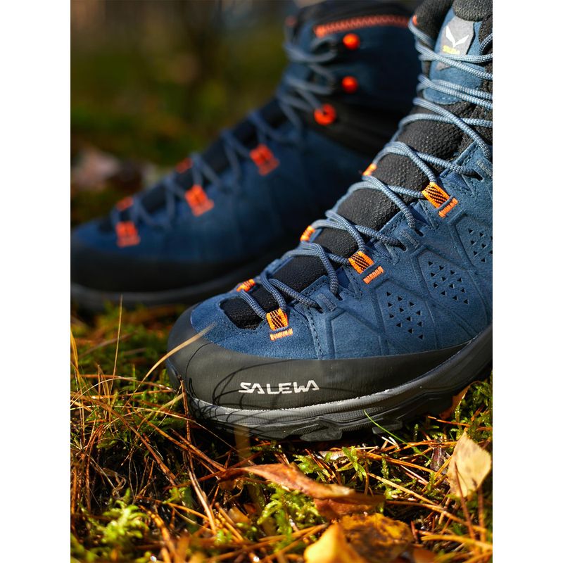 Buty trekkingowe męskie Salewa Alp Trainer 2 Mid GTX dark denim/fluo orange 12