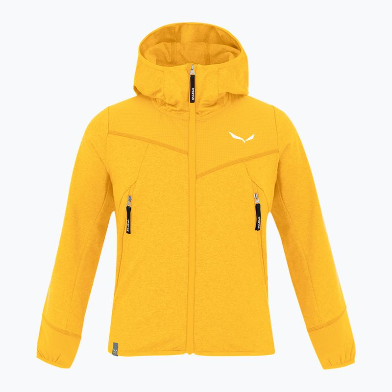 Bluza trekkingowa dziecięca Salewa Agner Melange PL FZ Hoody gold melange