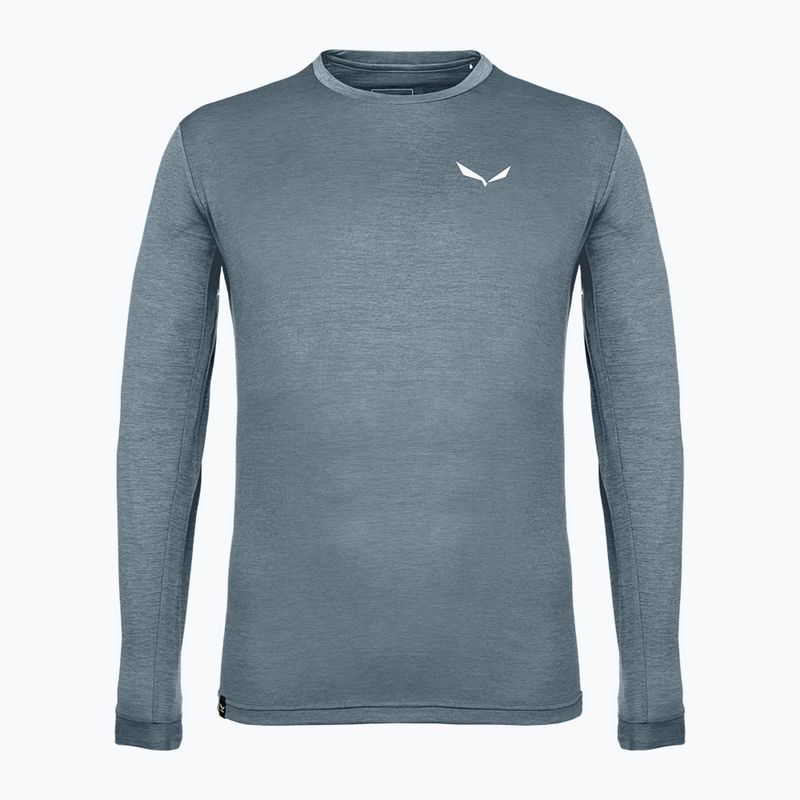 Longsleeve trekkingowy męski Salewa Puez Melange Dry java blue melange 4