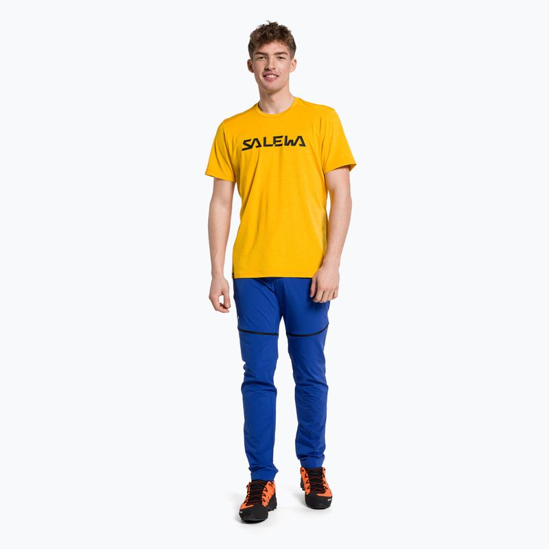 Koszulka trekkingowa męska Salewa Puez Hybrid 2 Dry gold melange 2