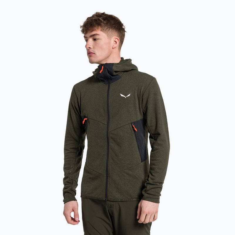 Bluza trekkingowa męska Salewa Lavaredo Hemp Hooded dark olive