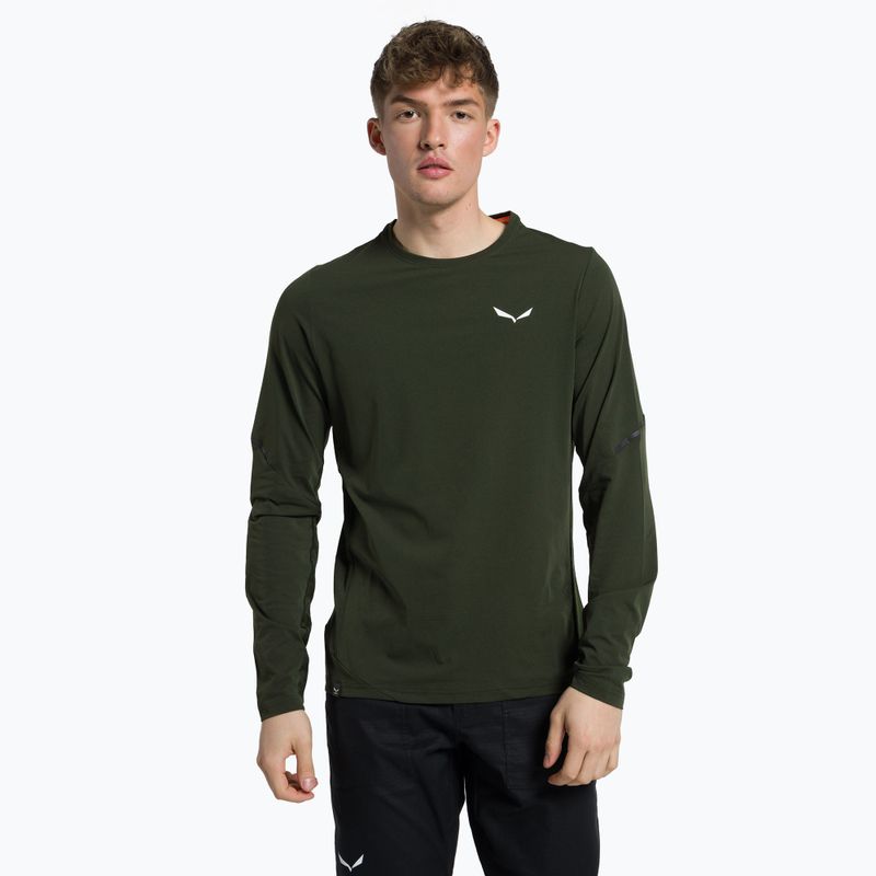 Longsleeve trekkingowy męski Salewa Pedroc Dry dark olive