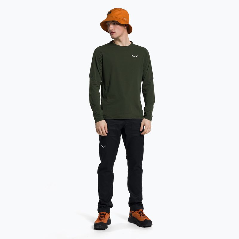 Longsleeve trekkingowy męski Salewa Pedroc Dry dark olive 2