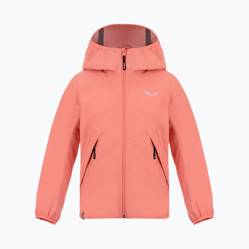 Kurtka przeciwdeszczowa dziecięca Salewa Aqua PTX lantana pink 3