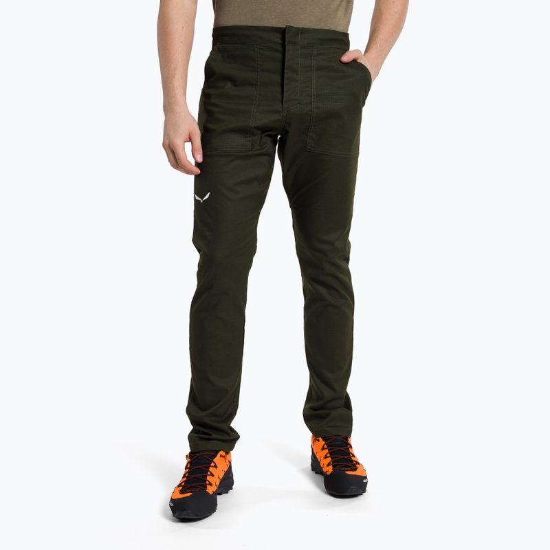 Spodnie wspinaczkowe męskie Salewa Lavaredo Hemp Ripstop dark olive