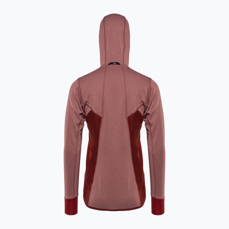 Bluza trekkingowa damska Salewa Puez Hybrid PL FZ Hoody syrah melange 2