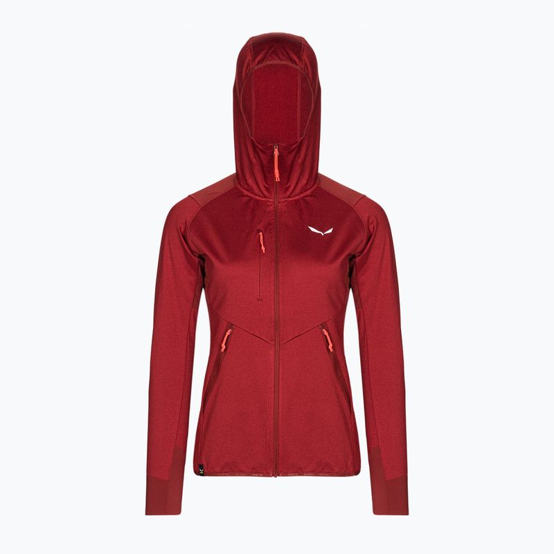 Bluza trekkingowa damska Salewa Agner Hybrid PL/DST FZ Hoody syrah melange