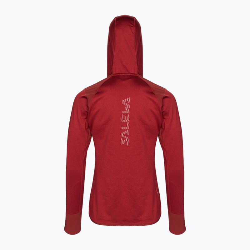 Bluza trekkingowa damska Salewa Agner Hybrid PL/DST FZ Hoody syrah melange 2