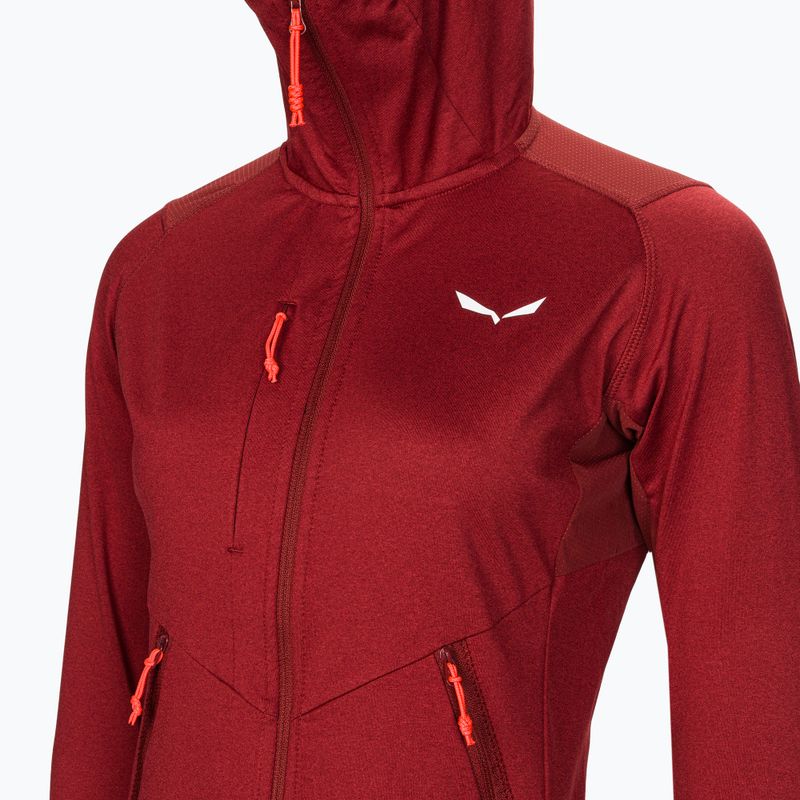 Bluza trekkingowa damska Salewa Agner Hybrid PL/DST FZ Hoody syrah melange 3