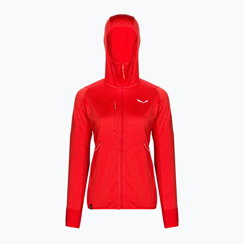 Bluza trekkingowa damska Salewa Agner Hybrid PL/DST FZ Hoody flame melange