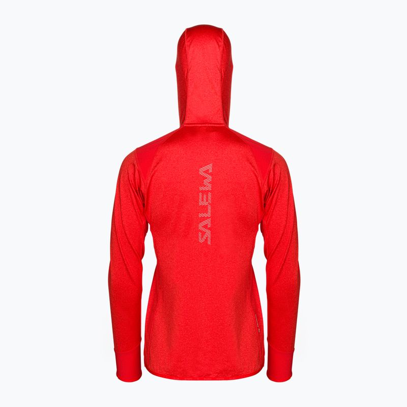 Bluza trekkingowa damska Salewa Agner Hybrid PL/DST FZ Hoody flame melange 2