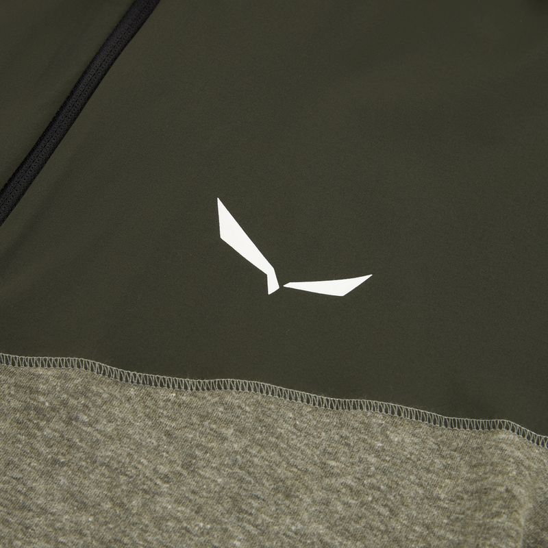 Bluza trekkingowa męska Salewa Puez 2 Dry Hood FZ dark olive melange 3