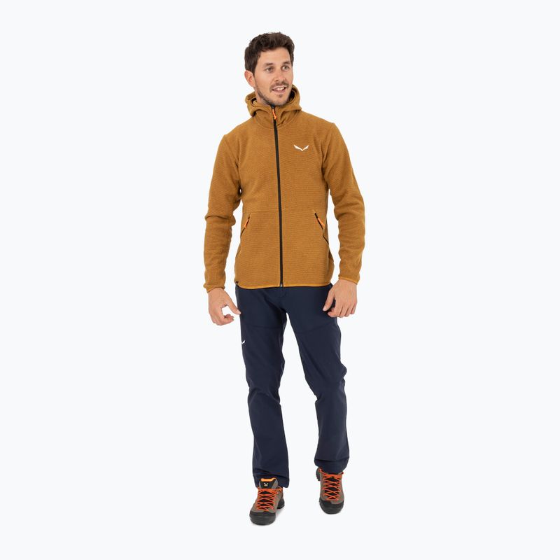 Bluza trekkingowa męska Salewa Nuvolo PL golden brown melange 2
