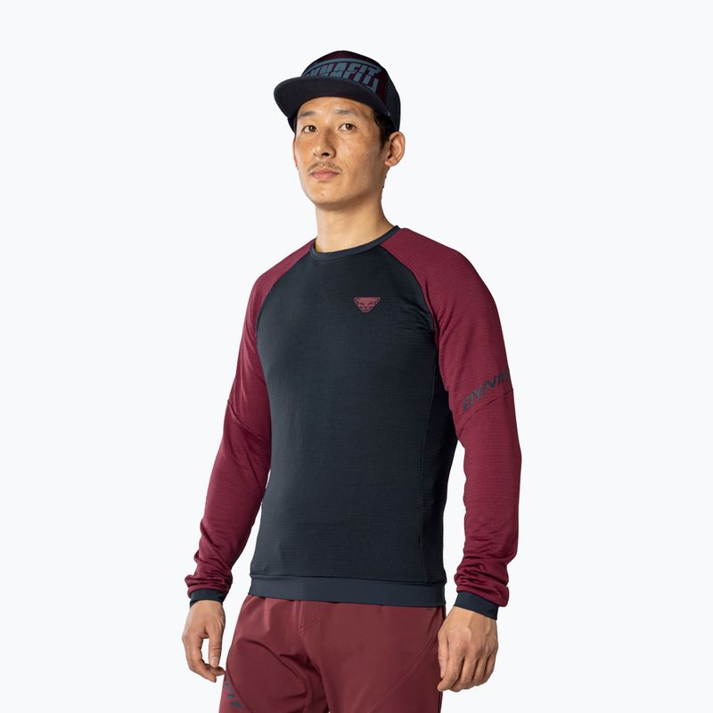 Longsleeve trekkingowy męski DYNAFIT Speed Polartec burgundy