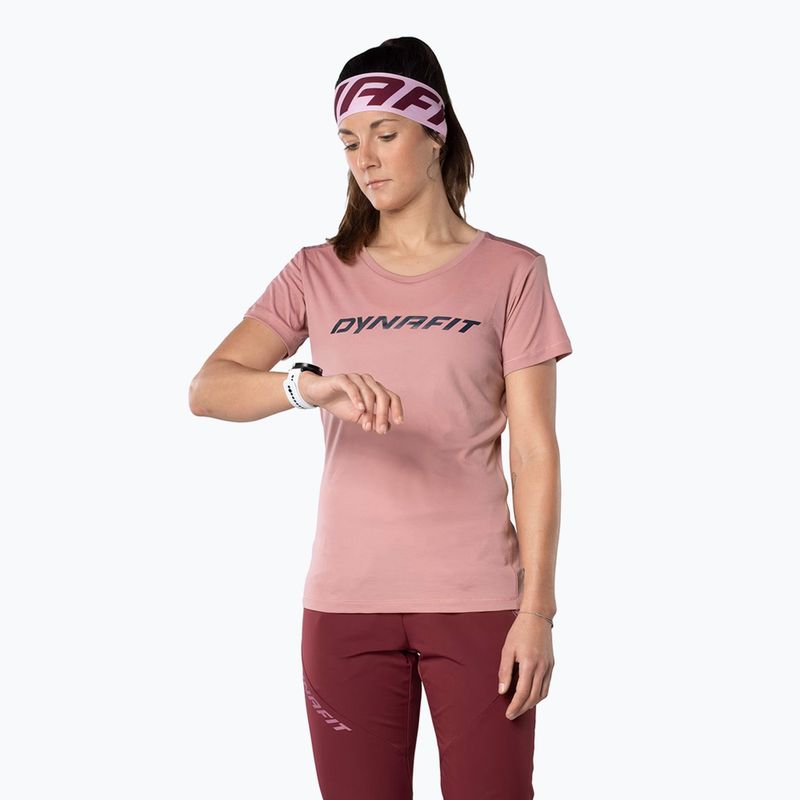Koszulka trekkingowa damska DYNAFIT Traverse 2 mokarosa
