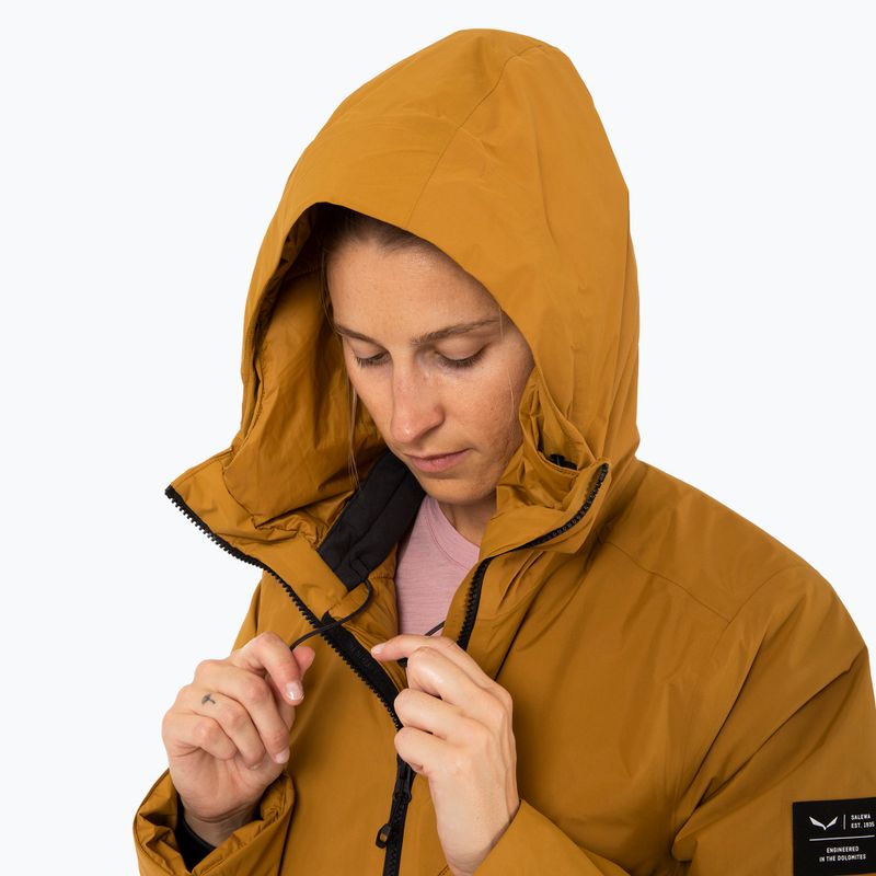 Płaszcz zimowy damski Salewa Fanes 2L PTX Parka golden brown 4