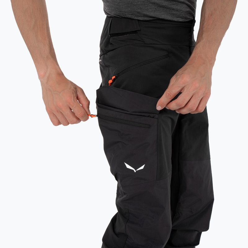 Spodnie softshell męskie Salewa Sella DST Hyb black out 4