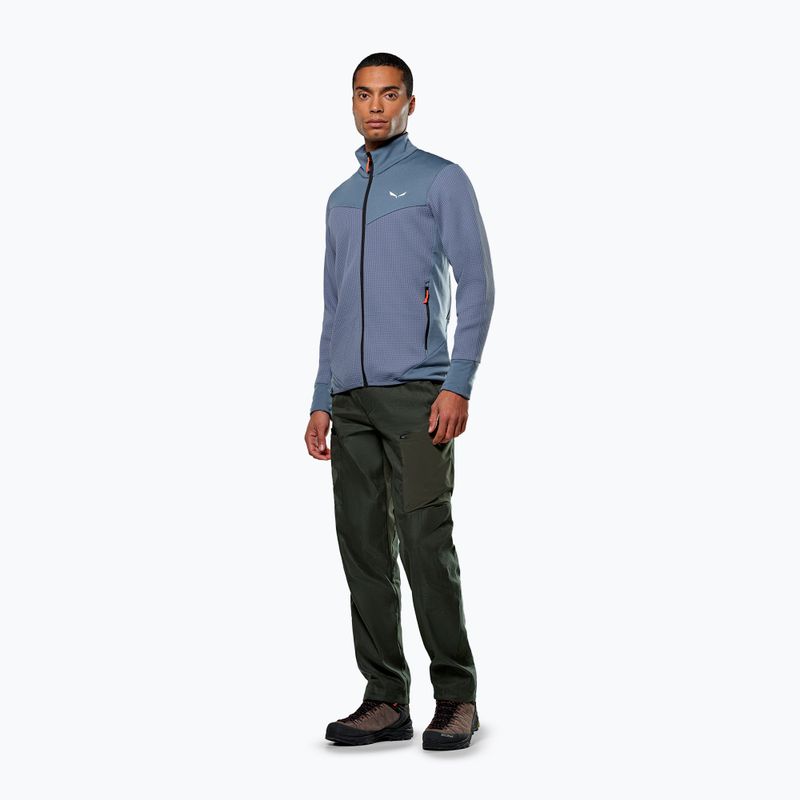 Bluza trekkingowa męska Salewa Puez Waffle Hyb PL HD java blue 4