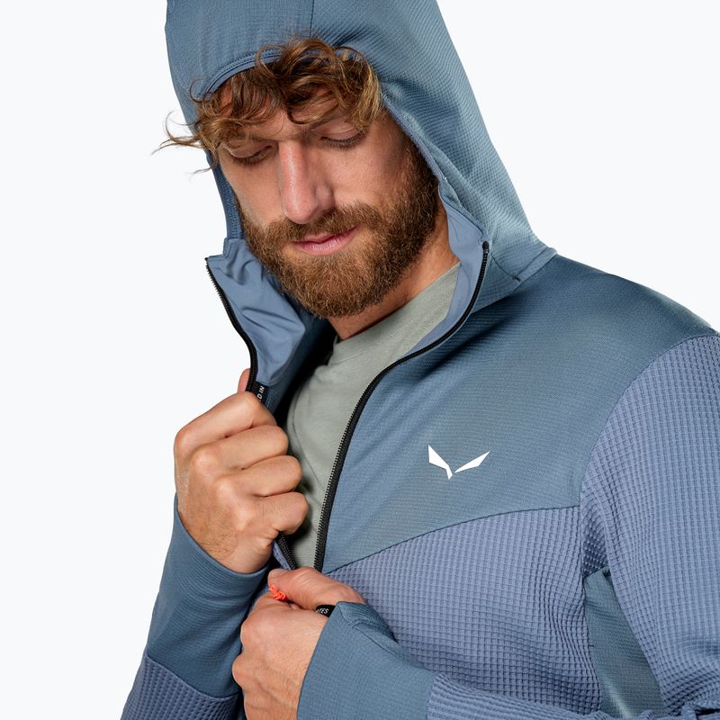 Bluza trekkingowa męska Salewa Puez Waffle Hyb PL HD java blue 5