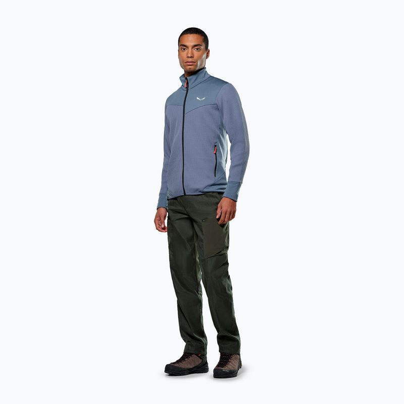 Bluza trekkingowa męska Salewa Puez Waffle Hyb PL java blue 4
