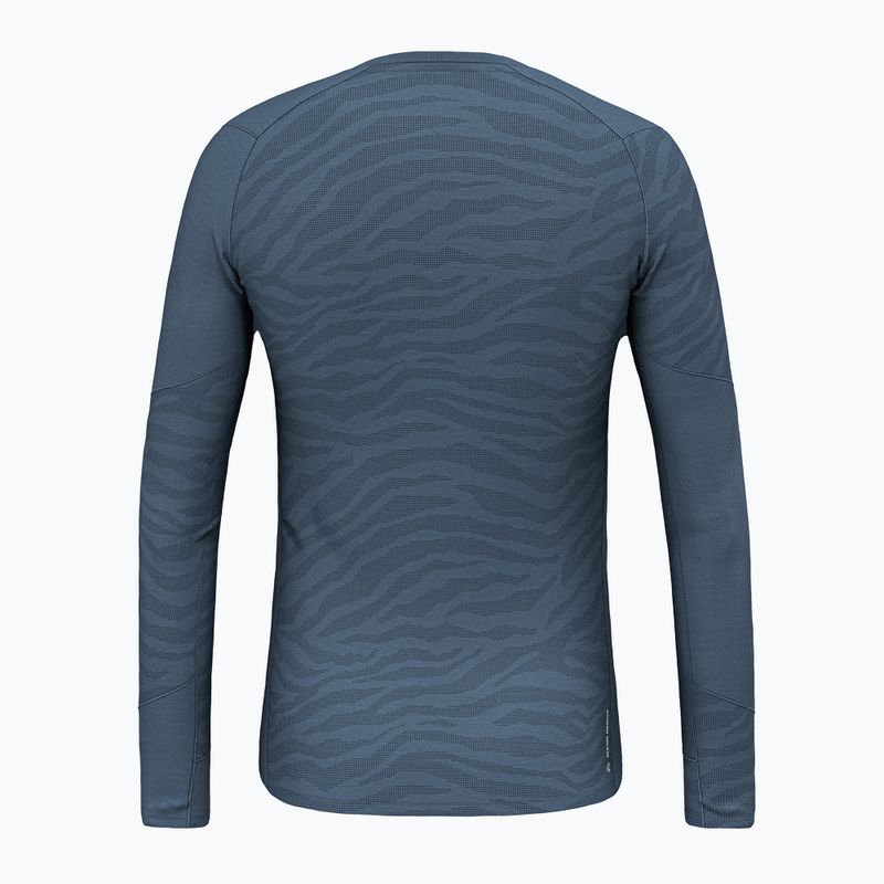 Longsleeve termoaktywny męski Salewa Cristallo Warm AMR dark denim 2