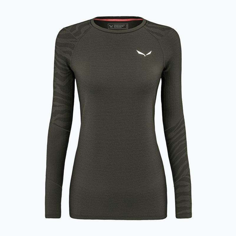 Bluza termoaktywna damska Salewa Cristallo Warm AMR dark olive
