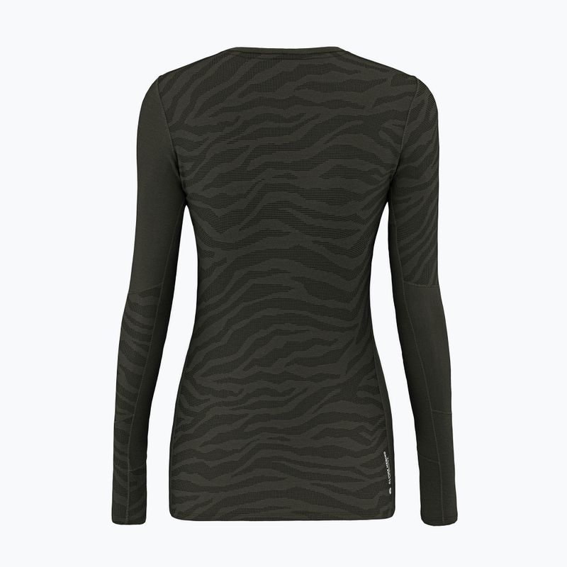 Bluza termoaktywna damska Salewa Cristallo Warm AMR dark olive 2