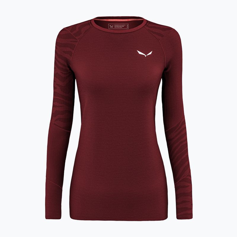 Longsleeve termoaktywny damski Salewa Cristallo Warm AMR syrah