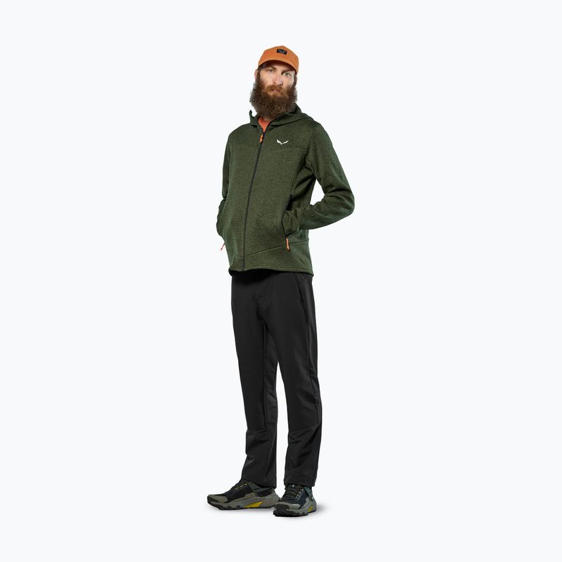 Bluza trekkingowa męska Salewa Puez Rocca Polarlite Hood dark olive 2