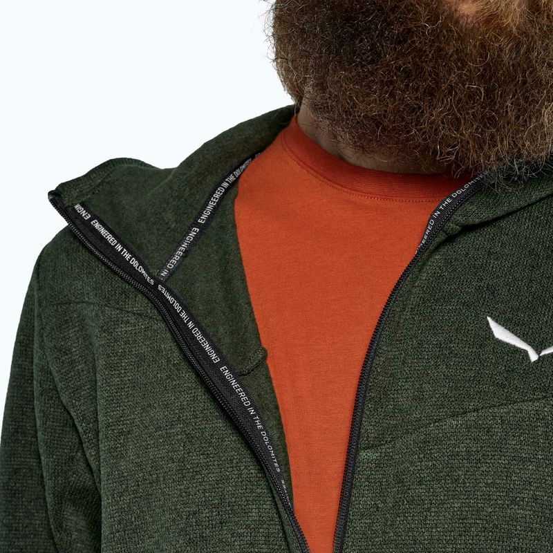 Bluza trekkingowa męska Salewa Puez Rocca Polarlite Hood dark olive 4