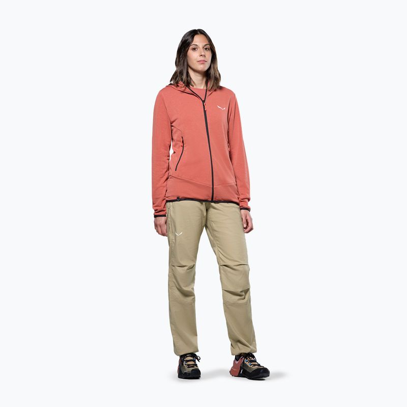 Bluza trekkingowa damska Salewa Agner Hemp 2 Hooded etruscan red 2