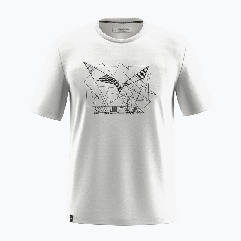 Koszulka męska Salewa Eagle Geometric optical white