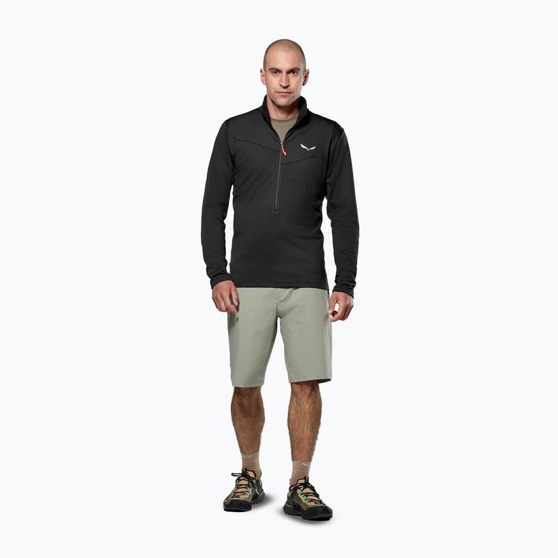 Bluza trekkingowa męska Salewa Puez Cammio Polarlite Half Zip Black Out 2