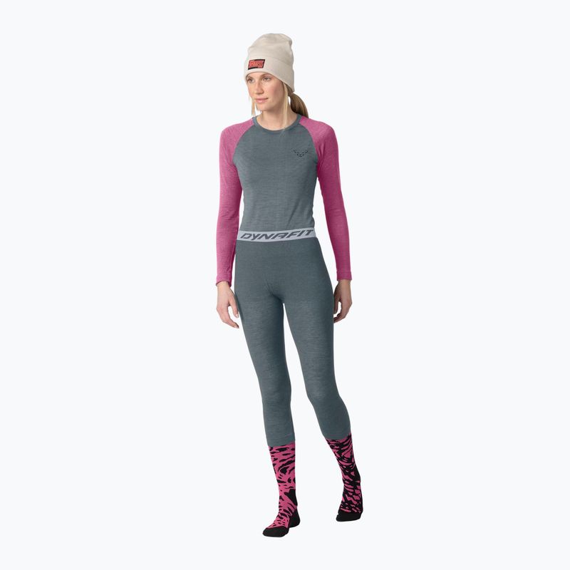 Bluza termoaktywna damska DYNAFIT Tour Light Merino magenta 2