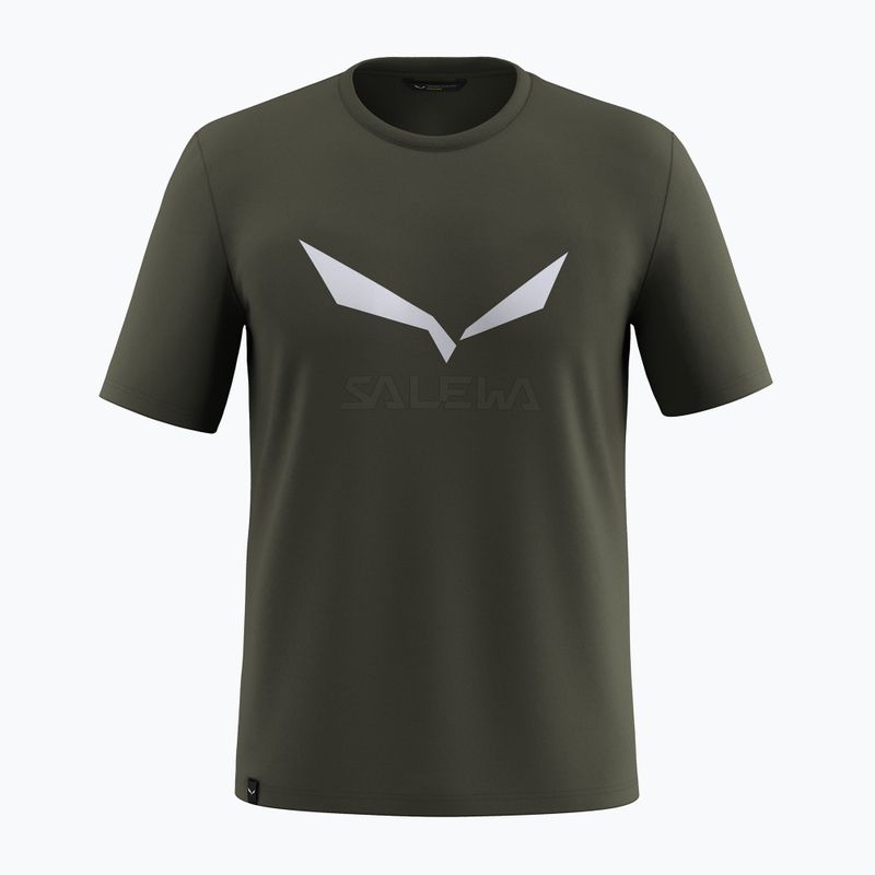 Koszulka męska Salewa Solidlogo Dry dark olive
