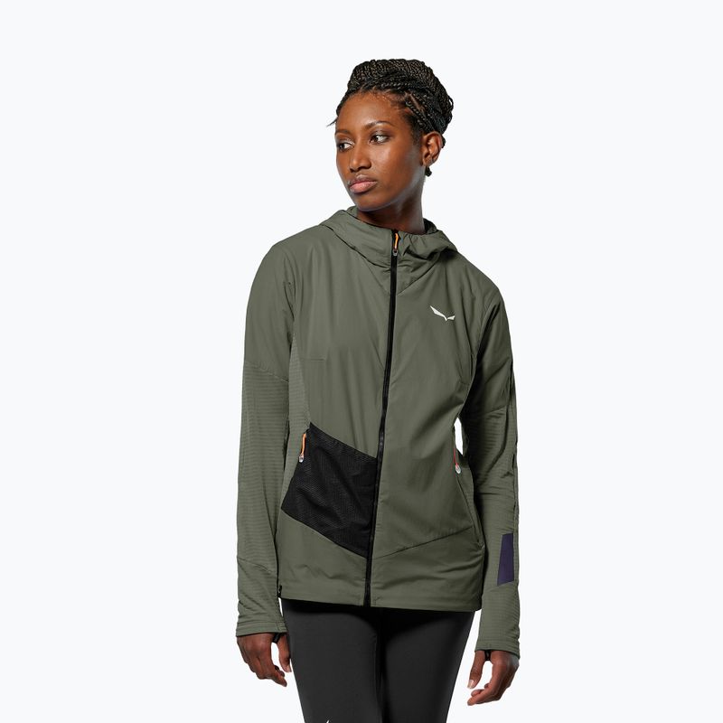 Kurtka przeciwwiatrowa damska Salewa Pedroc Polarlite Wind Hood faded green