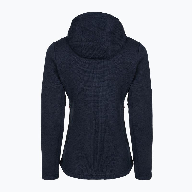 Bluza trekkingowa damska Salewa Puez Rocca Polarlite Hood navy blazer 2