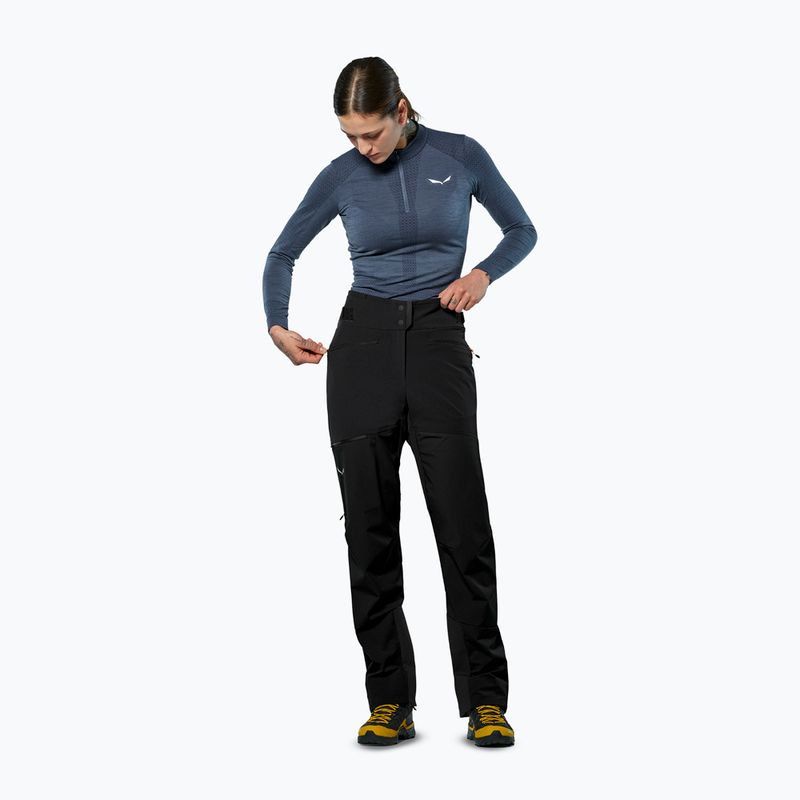 Spodnie trekkingowe damskie Salewa Ortles Duratretch/Stormwall black out 2