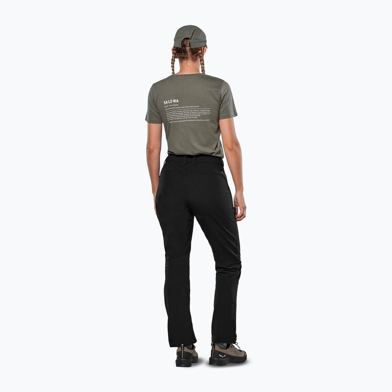 Spodnie softshell damskie Salewa Puez Dolomia 2 black out 3