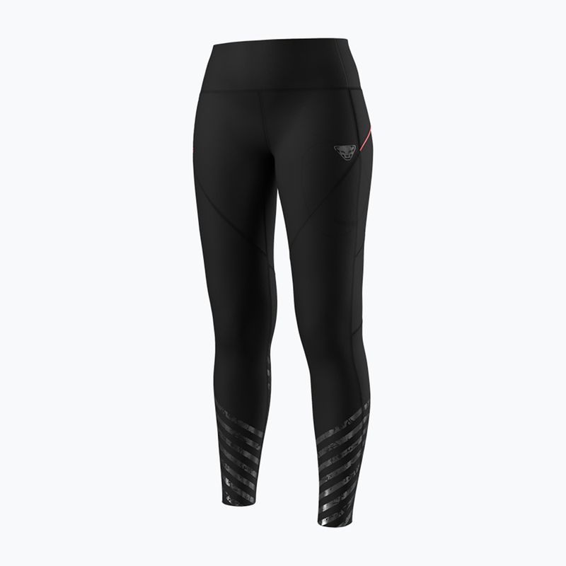 Legginsy do biegania damskie DYNAFIT Trail Reflective black out 7